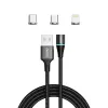 Cabo USB Savio CL-152 1 m USB 2.0 USB C Micro USB A/Lightning preto