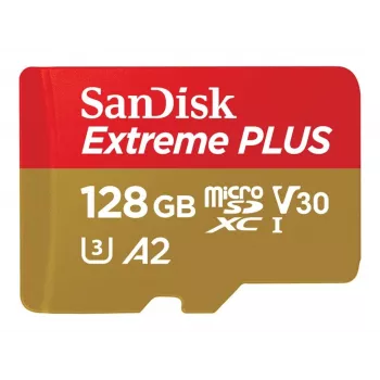 Western Digital Extreme Plus Microsdxc 128GB+Adaptador SD 200MB/S 90MB/S A2 C10 V3 (SDSQXBD-128G-GN6MA)