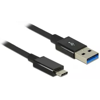 DeLOCK Premium - Cabo USB - USB Type-C de 24 pinos (macho) - para - USB Type-A de 9 pinos (macho) - 1,0 m (USB 3.1 Gen2) - preto (83983)