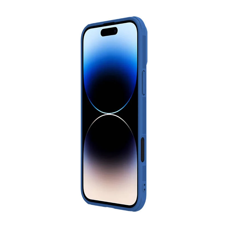 Capa de proteção Nillkin CamShield Pro para iPhone 16 Pro Max, azul, tampa deslizante para câmara