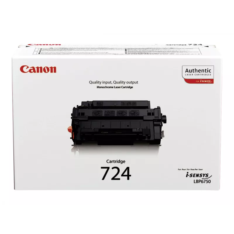Canon CRG-724 cartucho de toner, preto, 6000 páginas