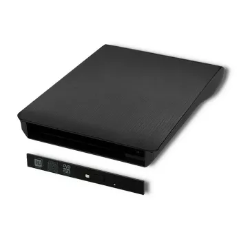Caixa externa para unidade ótica CD/DVD SATA, USB 3.0, 9,5 mm