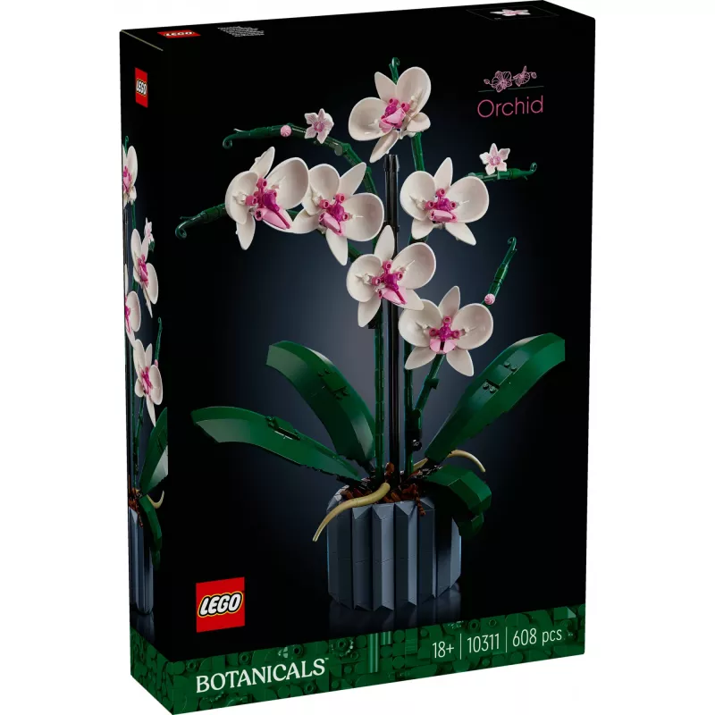 LEGO 10311 Icons Orquídea Planta artificial conjunto de construção com flores acessório de decoração para adultos coleção botânica presente para esposa ou marido