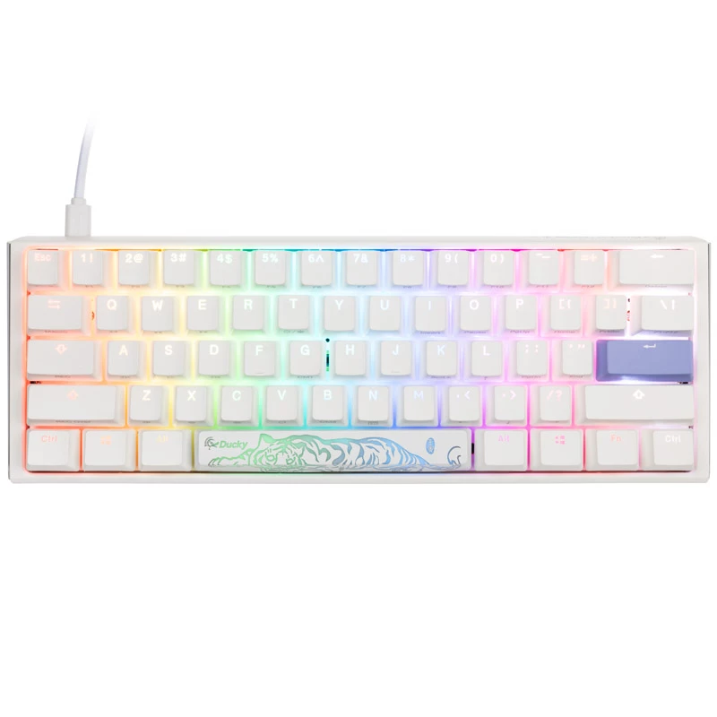 Teclado gaming Ducky One 3 Classic Pure branco Mini, RGB-LED - MX-Red (US) (DKON2161ST-RUSPDPWWWSC1)