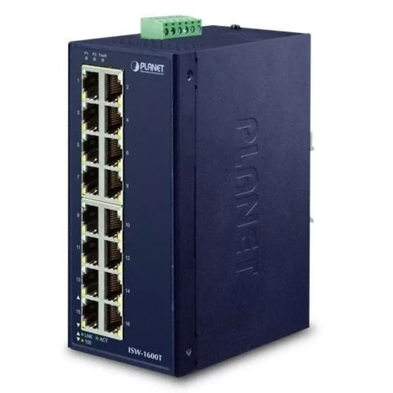 PLANET ISW-1600T Switch de rede Unmanaged Fast Ethernet (10/100) Azul