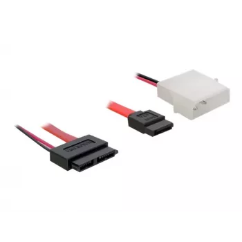 Cabo SATA Slimline ALL-in-One Delock - Cabo SATA - Slimline SATA, ficha de alimentação interna de 4 pinos (5 V)