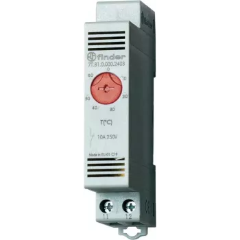 Termostato de armário elétrico Finder, série 7T.81 7T.81.0.000.2403 (aquecimento) +0 - +60 °C 10 A (7T.81.0.000.2403)