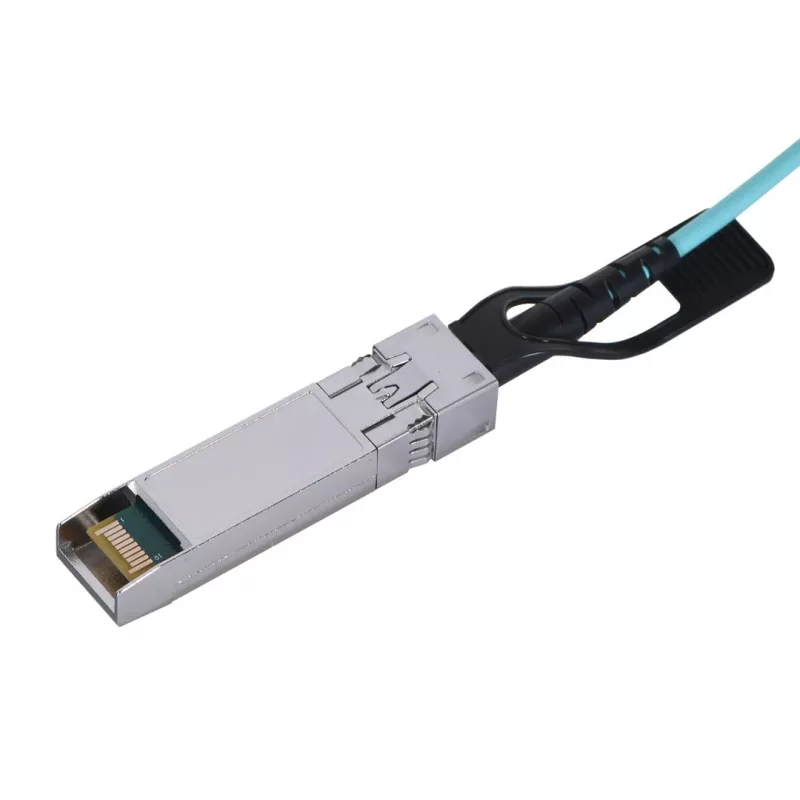 Cabo de fibra ótica/AOC UBIQUITI UACC-AOC-SFP10-5M SFP+ para SFP+, 10 Gbit/s, 5 m, 850 nm, revestimento PVC, azul-turquesa