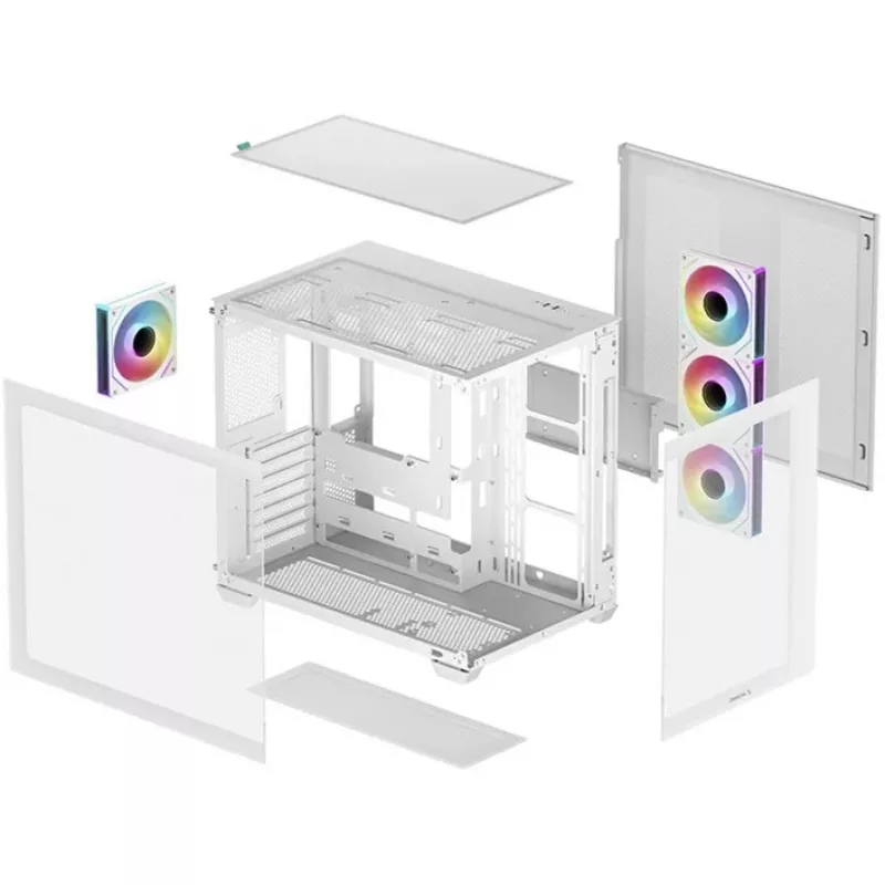 Caixa de PC DeepCool CG530 4F WH Midi Tower branco