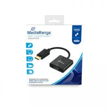 Adaptador de cabo de vídeo MediaRange MRCS175 0,15 m HDMI Type-A DisplayPort preto