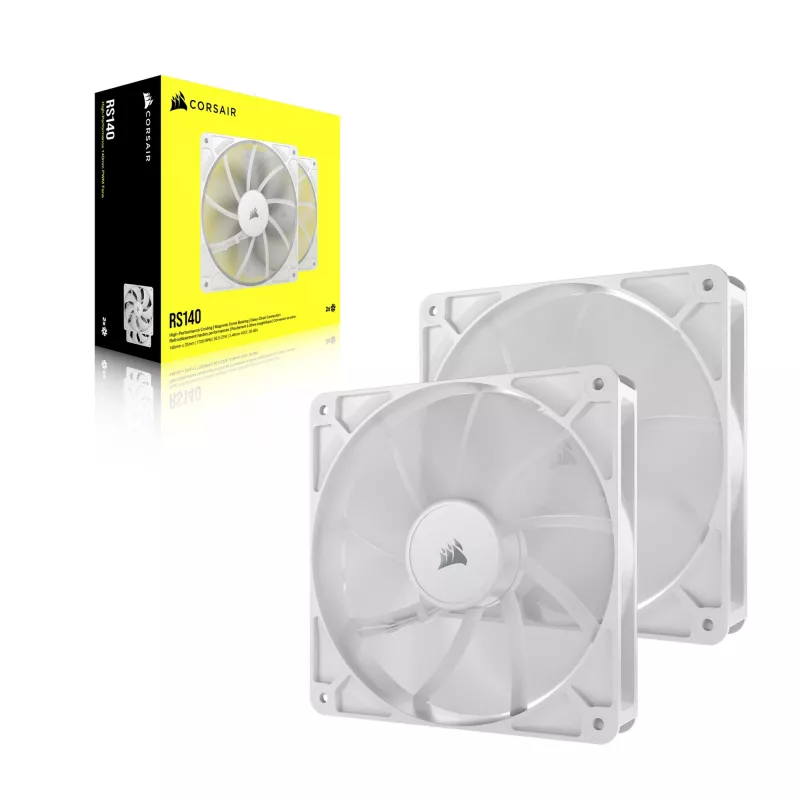 Corsair RS140 Dual Pack ventoinhas de caixa, 140 mm, brancas, CO-9050195-WW
