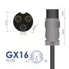 Akyga AK-EV-23 carregador para bicicletas elétricas / trotinetes elétricas com bateria de iões de lítio 72 V (20S), 84 V, 2 A, conector fêmea GX16 12 mm, 1,2 m