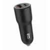 Carregador de automóvel para dispositivos móveis Gembird TA-UC-AC2PDQC38-CAR-01, USB-C, 38 W, 12-24 V, preto