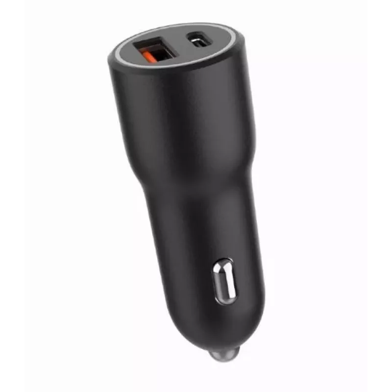 Carregador de automóvel para dispositivos móveis Gembird TA-UC-AC2PDQC38-CAR-01, USB-C, 38 W, 12-24 V, preto