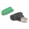 Adaptador DeLOCK RJ45 macho > bloco de terminais 8 polos 2 peças 3,81 mm