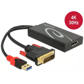 Cabo DVI 24+1 + USB-A/DisplayPort 20p DeLOCK 62596