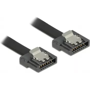 Cabo SATA DeLOCK 0,7 m SATA III 7 pinos preto