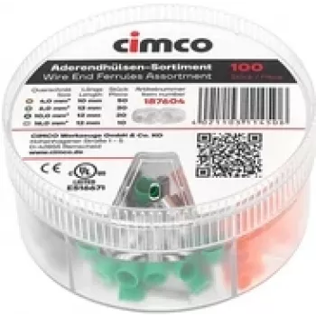 Cimco 187604 Conjunto de terminais de fio parcialmente isolados 1 conjunto (187604)
