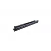 Patch panel 19 polegadas 24 portas, CAT6, S/FTP, 1U, gestão de cabos, preto (completo)