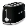 Smeg - TSF02 Torradeira 4 fatias - Preto/lacado/LxAxP 41x20,8x21,5 cm/6 níveis de torra/1500W