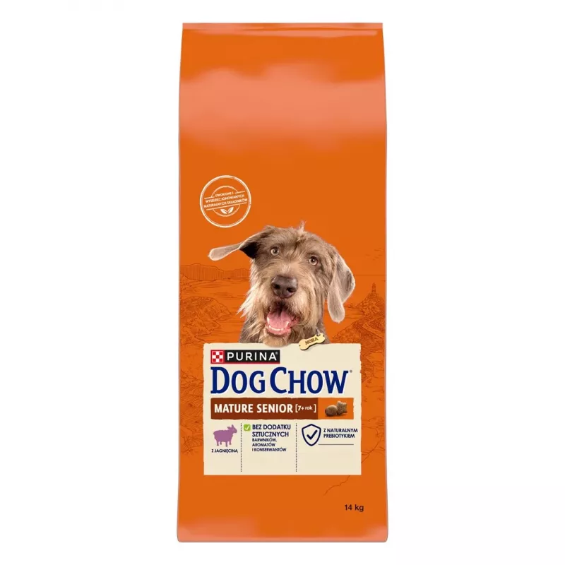 Purina Dog Chow Mature Senior alimento seco para cães com borrego, 14 kg