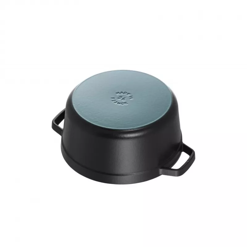 Staub La Cocotte 20cm redonda, preto, ferro fundido (40509-487-0)