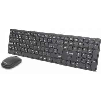 Conjunto de teclado e rato sem fios YENKEE YKB 2008CS — 2,4 GHz USB, layout compacto