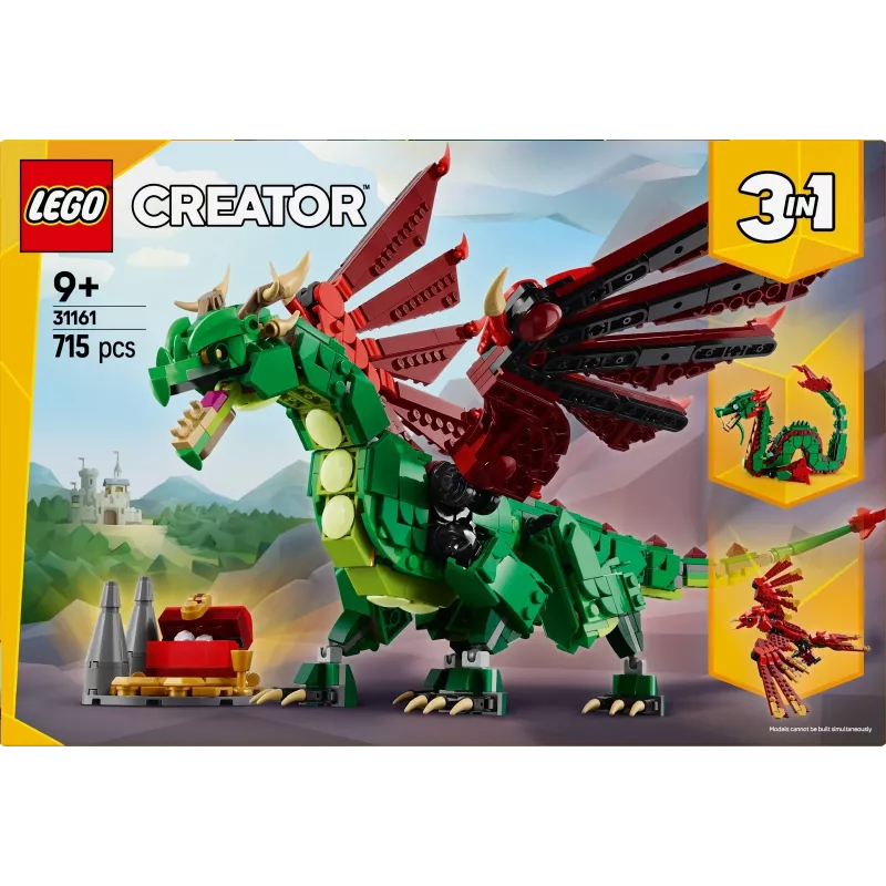 LEGO CREATOR 3 EM 1 31161 Dragão medieval