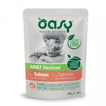 Oasy pedaços em molho Adult esterilizado salmão 85 g