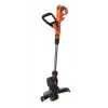 Black & Decker BESTA525-QS, aparador de relva, 25 cm, fio de nylon, punho em D, 1,6 mm, 10 m
