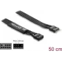 DeLOCK 86055 cabo de extensão de fita HD Audio, pin header de 9 pinos macho para fêmea, 50 cm, preto