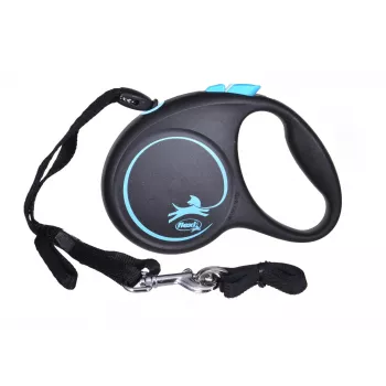 Treia Flexi Black Design S 5 m com mecanismo retrátil para cão