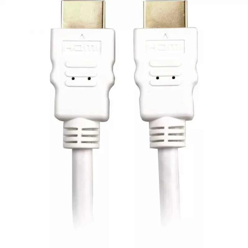 Cabo HDMI High Speed com Ethernet branco, 2 metros
