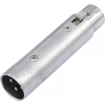 Adaptador XLR Omnitronic conector macho de 3 pólos para conector fêmea de 5 pólos, modelo 30226575