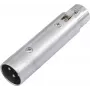 Adaptador XLR Omnitronic conector macho de 3 pólos para conector fêmea de 5 pólos, modelo 30226575