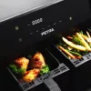 Fritadeira de ar quente Petra PT4750BLKVDEEU7, câmara dupla, capacidade 3,7 L, preta