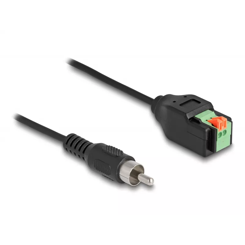 DeLOCK Cabo adaptador ficha RCA para bloco de terminais com botão de pressão 15 cm