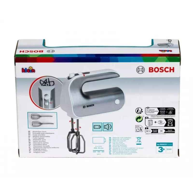Batedeira de brincar KLEIN Mixer Bosch 9240 prateada – brinquedo, tamanho prático para crianças