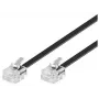 Cabo telefónico Microconnect MPK182 RJ-11 RJ-11 2m preto
