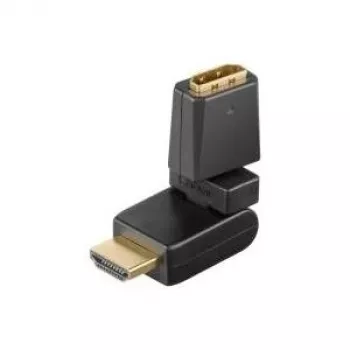Wentronic Goobay Adaptador HDMI™, conector fêmea HDMI standard (Type-A), Preto – conector fêmea HDMI™ A > ficha HDMI™ A, orientável (60757)