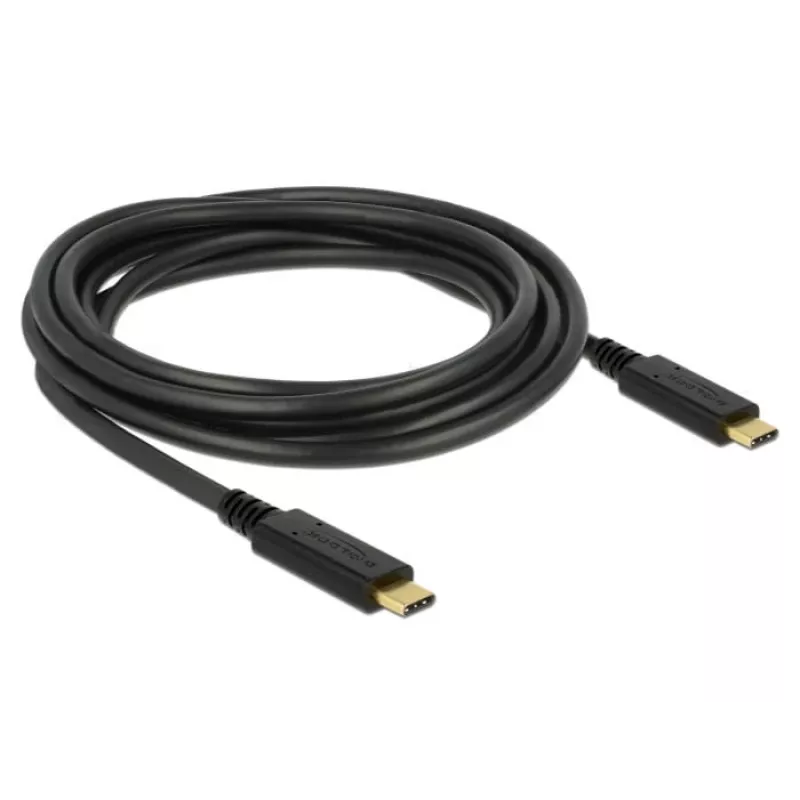 Cabo USB DeLOCK 83325 USB 2.0 3 m USB-C preto