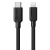 Cabo USB Alogic 2.0 USB-C macho – Lightning macho 1 m preto