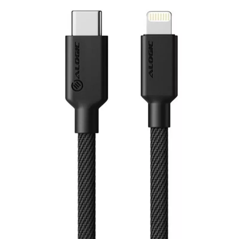Cabo USB Alogic 2.0 USB-C macho – Lightning macho 1 m preto