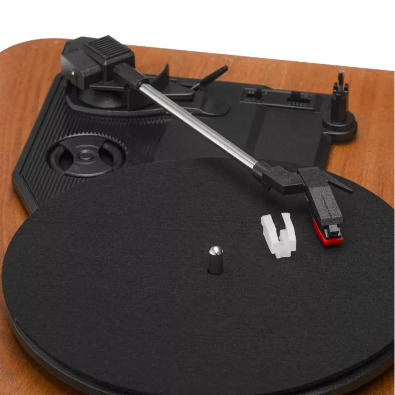 Adler AD 1914e gira-discos com USB, Bluetooth, 33 1/3 e 45 rpm, cápsula cerâmica, altifalantes integrados de 2x0,8 W, saída RCA