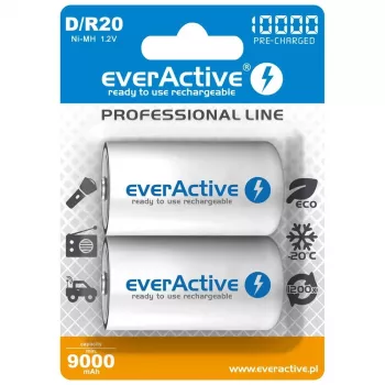 Pilha recarregável everActive EVHRL20-10000 D NiMH 1,2 V 2 unid.