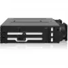 Icy Dock ToughArmor MB118VP-B - caixa de armazenamento - 6 x U.2/U.3 NVMe SSD, rack móvel para baía de 5,25, com SlimSAS SFF-8654 8i - 2.5 (6.4 cm)