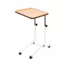 Mesa de cabeceira Mobilex BRAK design compacto com arrumação, tampo retangular, 4 rodas com travão, altura 61–87 cm, 540×410 mm