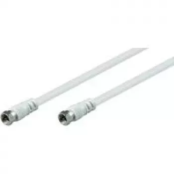 Cabo de ligação SAT Wentronic Goobay, branco, 2,5 m - Ficha F ficha F (11724)
