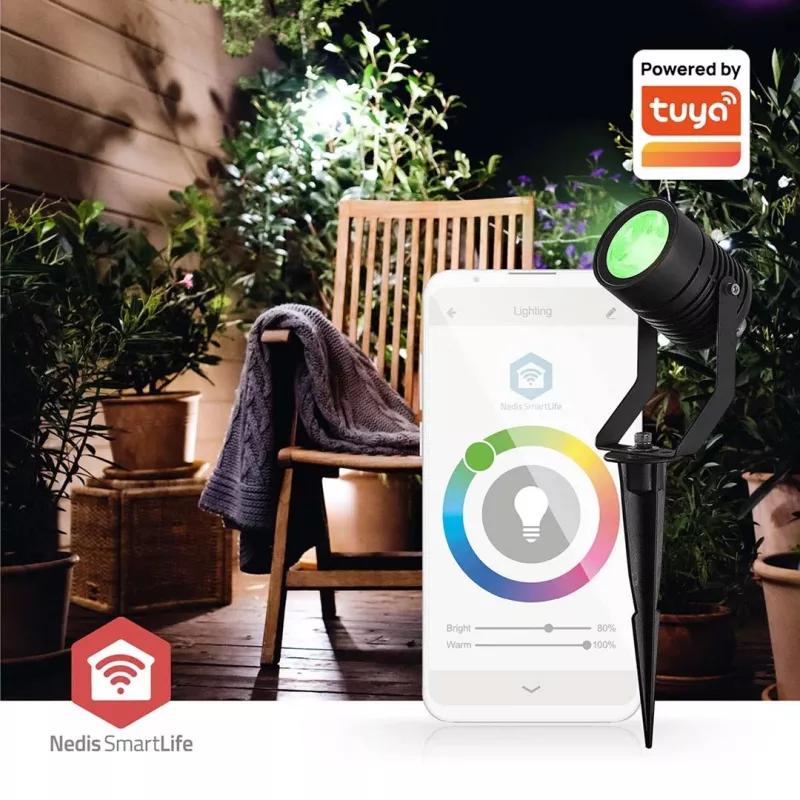 Iluminação exterior Nedis ZBLOS10RGBW3 Candeeiro de chão para exterior LED 9 W G