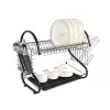 Escorredor de louça Maestro MR-1025-38-preto, escorredor de metal autónomo, 38 cm de largura, preto